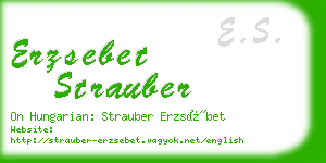 erzsebet strauber business card